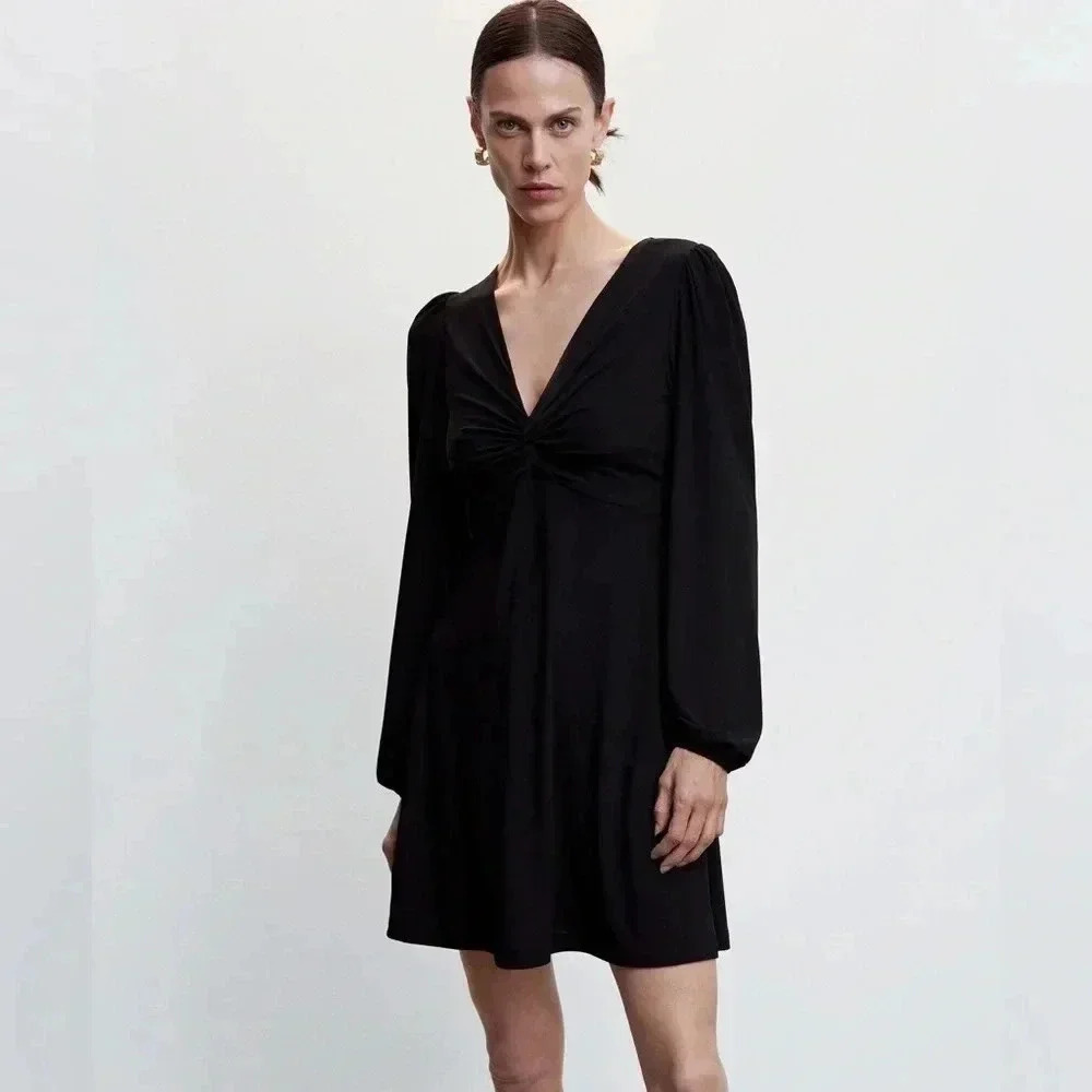 Mango Dress with Knot Detail